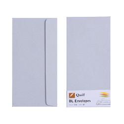 Grey DL Envelopes - Pack of 25 - 80gsm by Quill
