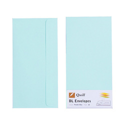 Light Blue DL Envelopes - Pack of 25 - 80gsm by Quill