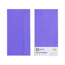 Lilac DL Envelopes - Pack of 25 - 80gsm by Quill