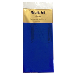 Metallic Foil Wrap - 1 Sheet - Royal Blue
