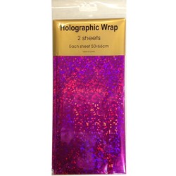 Holographic Foil Wrap - 2 Sheet - Hot Pink