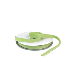 Grosgrain Ribbon - 12mm x 25m - Light Green with White Stitch