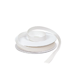 Dots Ribbon - 12mm x 25M - Vanilla Cream with white spots