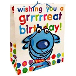 Gift Bags 'Great Birthday' Dog - Medium