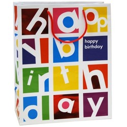 Gift Bags - Happy Birthday Foil Assortment - Large