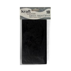 Kraft Treat Bags - 10pcs - Black (Without Handles)