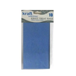Kraft Treat Bags - 10pcs - Blue (Without Handles)