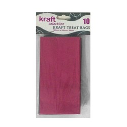 Kraft Treat Bags - 10pcs - Pink (Without Handles)