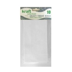 Kraft Treat Bags - 10pcs - White (Without Handles)