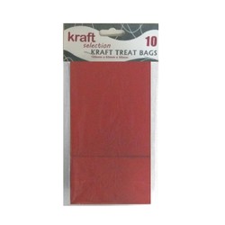Kraft Treat Bags - 10pcs - Red (Without Handles)