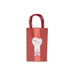 Micro Kraft Gift Bags - 5 Pack Red