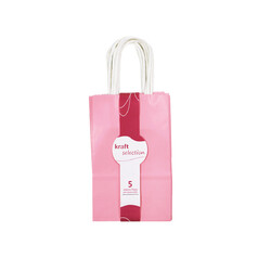 Micro Kraft Gift Bags - 5 Pack Light Pink
