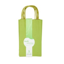 Small Kraft Gift Bags - 5 Pack Green