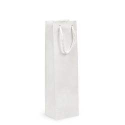 Gift Carry Bags - Matt White - Wine Bottle