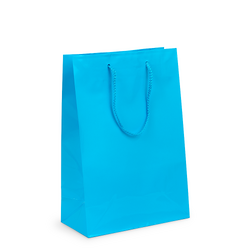 Gift Carry Bags - Glossy Turquoise Blue - Medium/Large