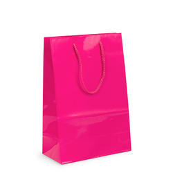 Gift Carry Bags - Glossy Hot Pink - Medium/Large