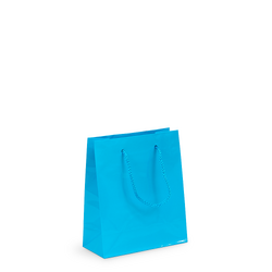 Gift Carry Bags - Glossy Turquoise Blue - Small/Medium
