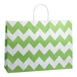 Kraft Bags - Boutique - Chevron - Green