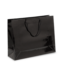 Gift Carry Bags - Glossy Black - Boutique