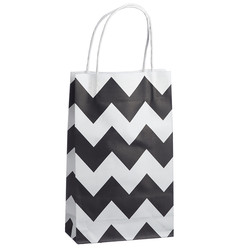Kraft Bags - Small - Chevron - Black