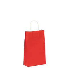 Kraft Bags - Small - Red - White Handles