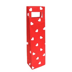 Wine Bottle Bag - Hearts
