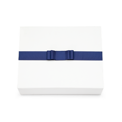 Medium Grosgrain Hamper Bows - 2 Loop Bow with 34cm Wide Band - Navy Blue