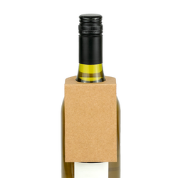 Wine Bottle Neck Gift Tags - 15.9 x 6.4cm - 25pk - Kraft Brown