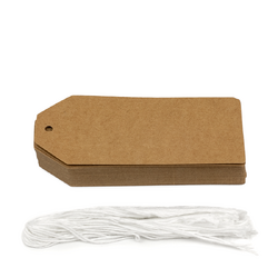 Gift Tags - 5x11cm - 50pk - Kraft Brown