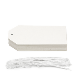 Gift Tags - 5x11cm - 50pk - White