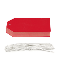 Gift Tags - 5x11cm - 50pk - Red