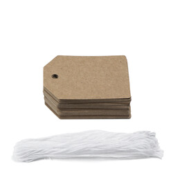 Gift Tags - 4x5.5cm - 50pk - Kraft Brown