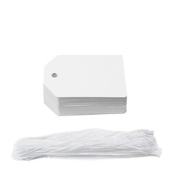 Gift Tags - 4x5.5cm - 50pk - White