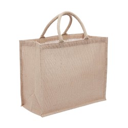 Large Jute Bags With Wide Gusset - Natural