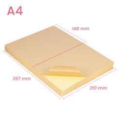 100 x 2 labels per A4 Brown Kraft Self-Adhesive Sticker Label Laser Inkjet Print Paper 1x2
