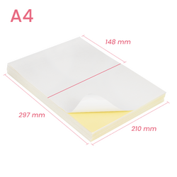 100 x 2 labels per A4 White Uncoated Matt Self-Adhesive Sticker Label Laser Inkjet Print Paper 1x2