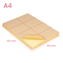 100 x 8 labels per A4 Brown Kraft Self-Adhesive Sticker Label Laser Inkjet Print Paper 2x4