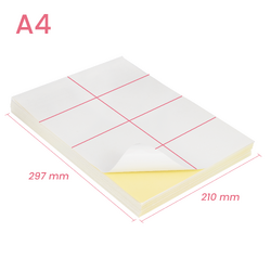 100 x 8 labels per A4 White Uncoated Matt Self-Adhesive Sticker Label Laser Inkjet Print Paper 2x4