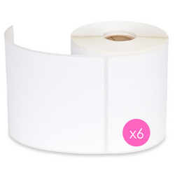 6 x Direct Thermal Shipping Label 100mm x 150mm for Fastway Startrack eParcel - 350 Labels per Roll