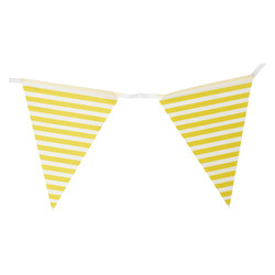 3.6m Flag Bunting - Stripe - Yellow