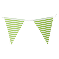 3.6m Flag Bunting - Stripe - Green