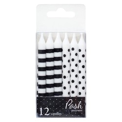 Candles - 12pc - Black