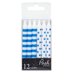 Candles - 12pc - Blue