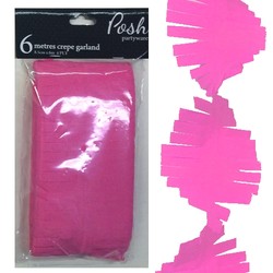 Crepe Paper Garland Decoration - Light Pink - 8.5cm x 6 Metres