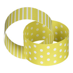 Paper Chain Garland - Dots & Stripes - 3m - Yellow