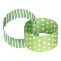 Paper Chain Garland - Dots & Stripes - 3m - Greens