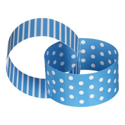 Paper Chain Garland Dots & Stripes - 3m - Blue