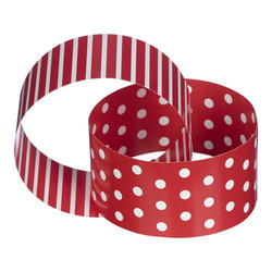 Paper Chain Garland - Dots & Stripes - 3m - Red