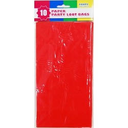 10 x Party Paper Loot Bags - Red