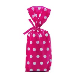 Cello Loot Lolly Bags - 24pcs - Dots - Pink